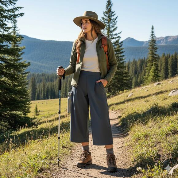 The North Face Gray Relaxed Fit Standard Wide Pants NWT Size 12 - Picture 1 of 10